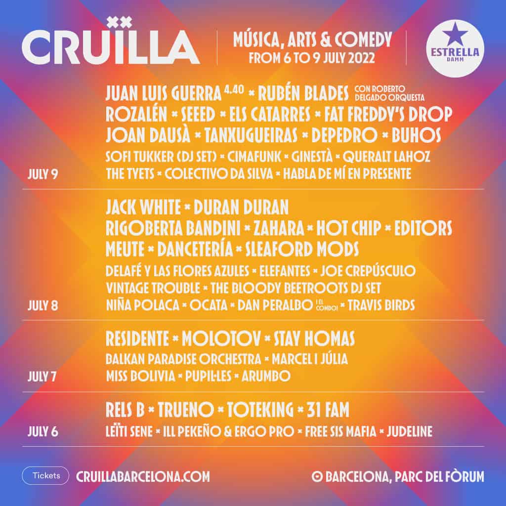 Festival Cruilla Barcelona 2024 Barcelona Line-up, Tickets & Dates Jul 2024  – Songkick